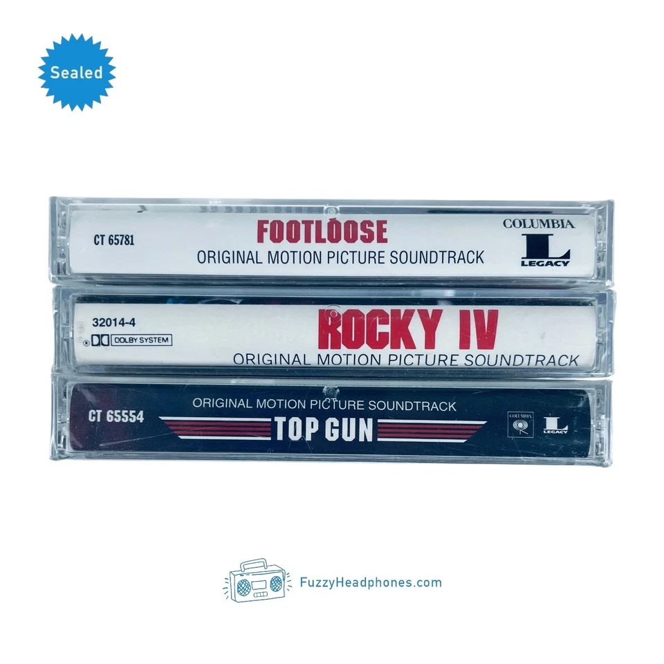 (3) SEALED 80s Soundtrack Cassette Tapes Lot: Footloose, Rocky IV & Top Gun - Image 2 of 4