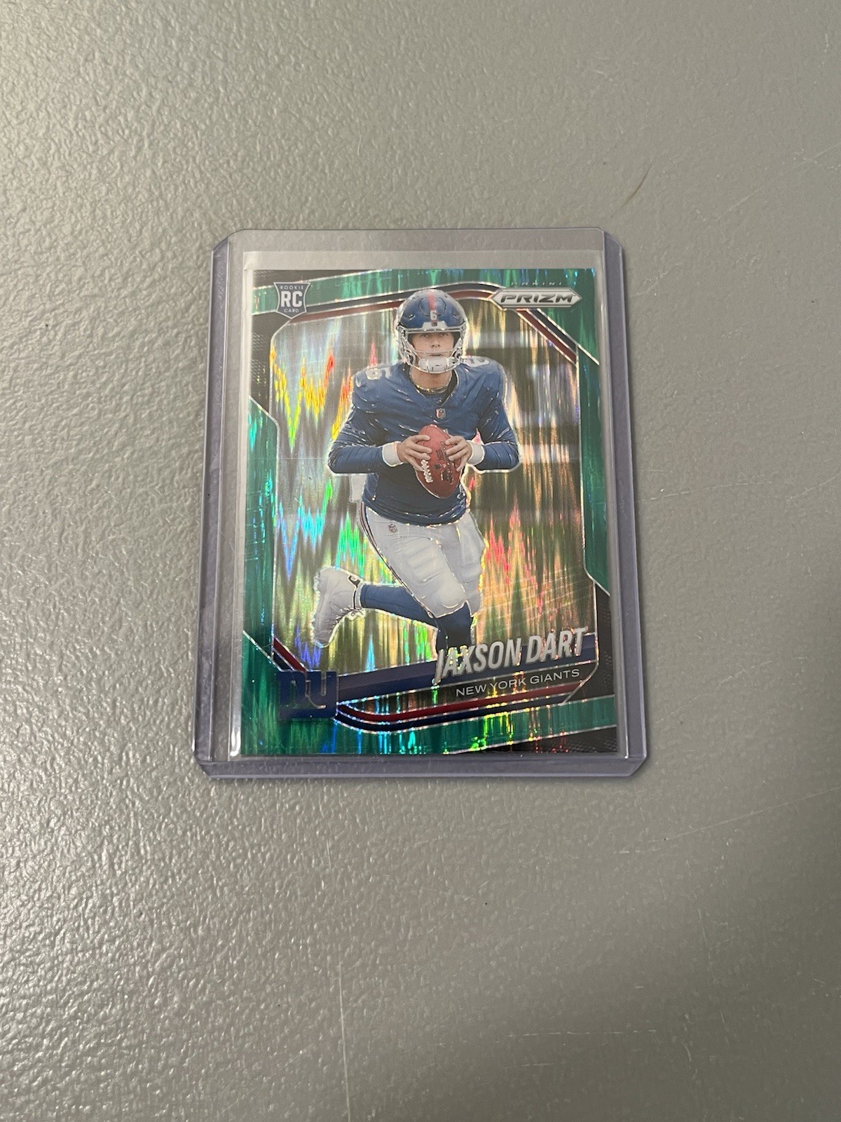 2025 Panini Prizm - Rookies Jaxson Dart #332 Green Flash Prizm (RC)