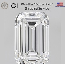IGI Certified Lab Grown CVD Diamond EMERALD Cut 1.56 Ct F Color VVS1 Clarity