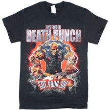Men's Five Finger Death Punch Got Your Six 2016 World Tour Dates T-shirt Medium