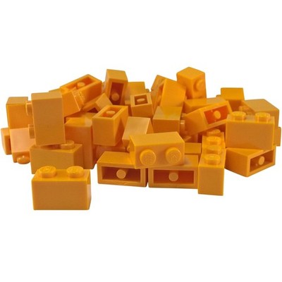 45 NEUE LEGO BAUSTEINE Brick 1 x 2 BRICKS Helles Licht Orange