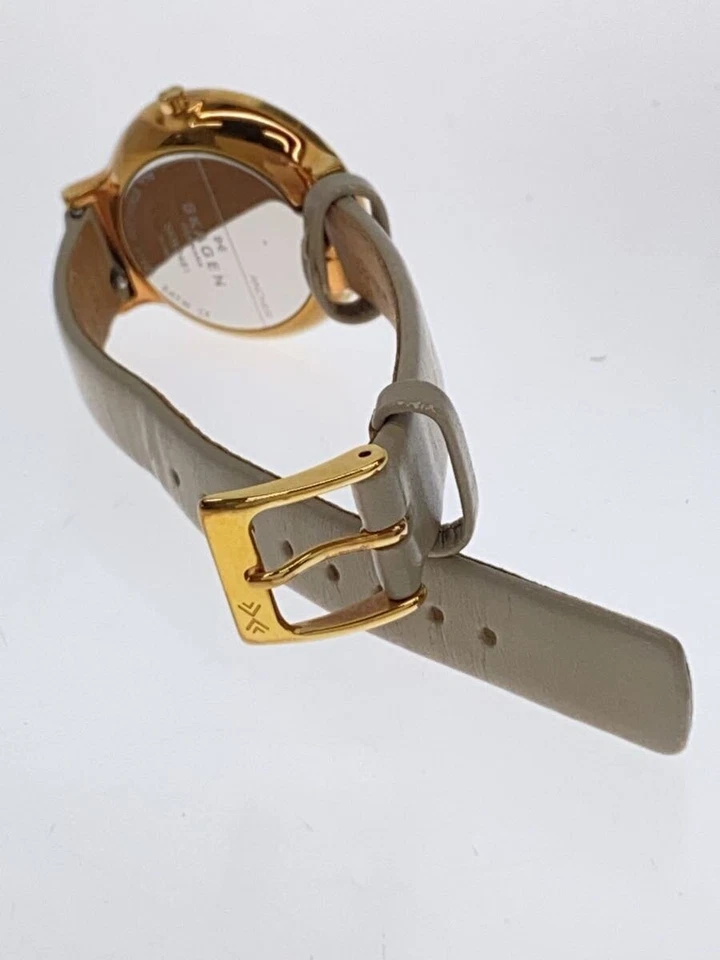 SKAGEN SKW2481 Cuarzo Analógico Cuero Blanco Minimalista Casi Como Nuevo JAPÓN Foto 4 de 4