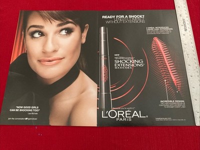 Actress Lea Michelle for L Oreal Paris Telescopic Mascara 2-page 2013 Print Ad