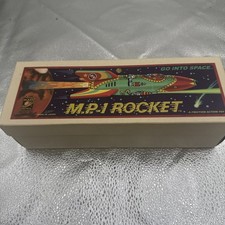 1998 Vintage Mars Patrol MP1 Rocket Tin Friction Toy, Japan, Box