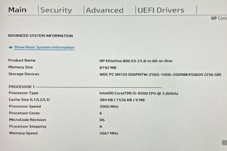 HP EliteOne 800 G5 23.8" AiO PC - i5-9500 - 8GB RAM - 256GB SSD (OFFERS OK) - Image 2 of 4