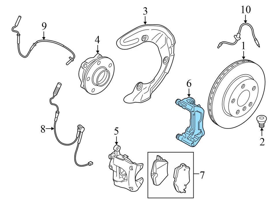 BMW M235I XDRIVE GRAN CUPÉ 2024 - Porta pinza de freno delantero derecho / soporte Foto 3 de 4