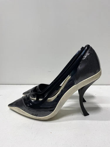 Escarpins à carreaux noirs Christian Dior Comma femme taille 6,5
