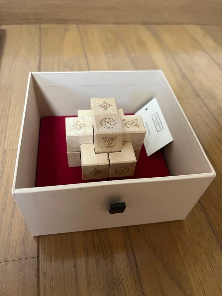 LOUIS VUITTON Pateki Building Blocks Wood VIP only Beige  Novelty 3D  #hu6 - Image 3 of 4