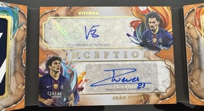    2025-26 Topps Inception João Neves Vitinha Dual Auto Booklet Patch 4/5