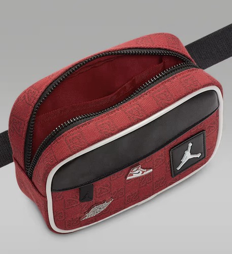 Nike Jordan 23 Monogram Camera Bag Original 1.5L Red Black - Picture 4 of 7