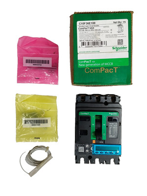 SCHNEIDER COMPACT C10F36E100 NSX100F 36KA AC 3P3D 100A 6,2E CIRCUIT BREAKER