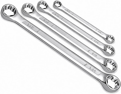 E Torx Wrench Set, Double Box End Torx Wrenches, E6-E24 (E6xE8, E10xE12, E14xE18