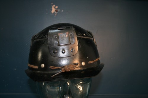 Vtg 1950's coal miners helmet hat BS Thetford England moulded Products revival - Picture 2 of 19
