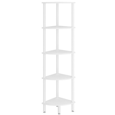 5 Tier Corner Shelf Stand,Industrial Corner Display Rack,Corner Bookshelf for...