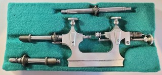 COMPLETE 6 PIECE VINTAGE JACOT LATHE PIVOT POLISHING WATCHMAKER'S TOOL WT HOLDER
