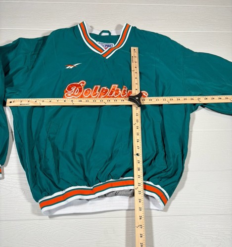 Vintage 90s Pro Line Authentic Reebok Miami Dolphins Pullover Jacket Sz XL (A24) - Picture 6 of 7
