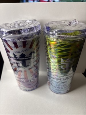 (2) Royal Caribbean Coca-Cola Insulated Travel Cup Tumbler with Lid Brand New