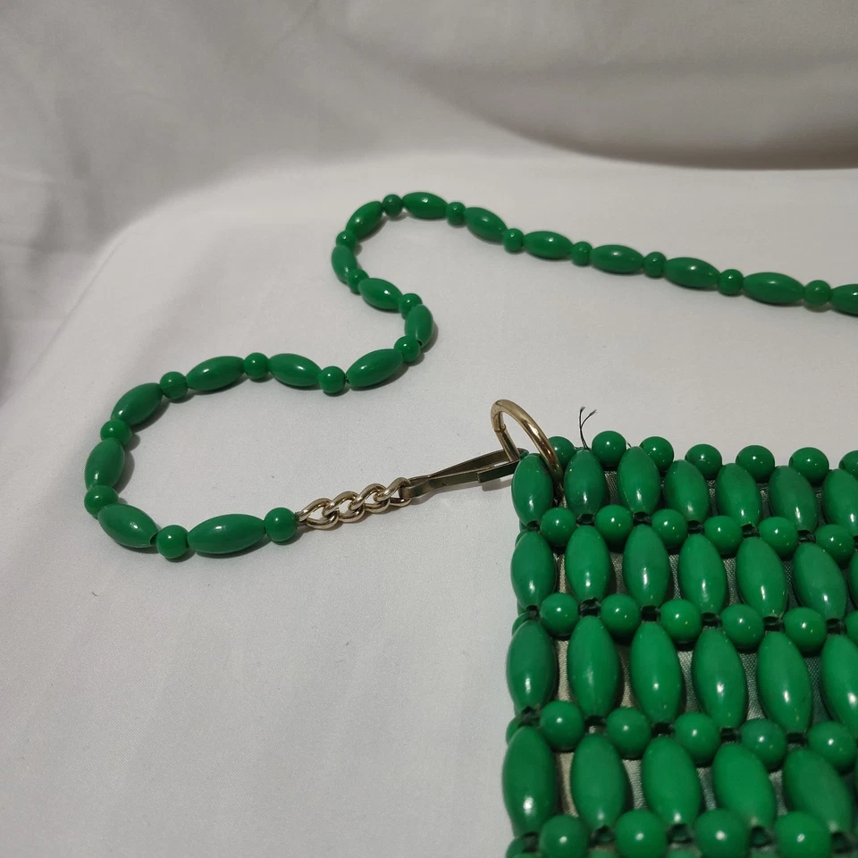 Винтажная карусель зеленый бисером сумочки Lucite весело ретро вечеринки мод - Изображение 3 из 4