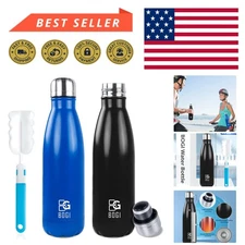 Fashionable 2 Pack Water Bottles - 17oz Insulated, Keeps Drinks Fresh & Stylish