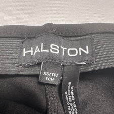Halston Women’s Pull-On Dress Pants Black Slim Straight Stretch Knit XS 32"