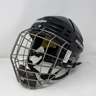 Bauer RE-AKT 75 Black Hockey Helmet Combo - Size M, 6 7/8-7 3/8 With Facemask