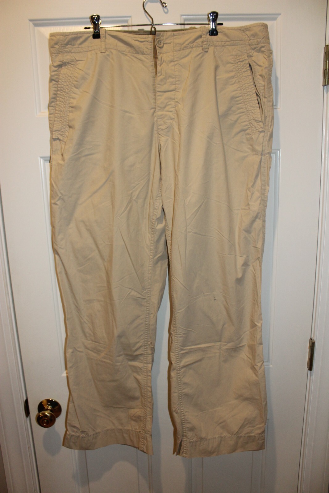GAP Mens Tan Button Front Lightweight Cotton Pant… - image 1