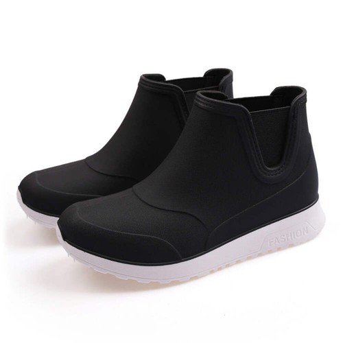 Men's Waterproof Rain Boots Fashionable Non Slip Outdoor Boots with Soft Rubber - Picture 11 of 37