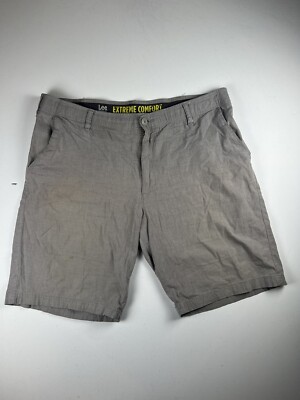 Lee Shorts Mens 40x10 Tan Beige Extreme Comfort Chino Golf Pockets Outdoor  Sport