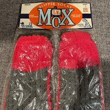 tee vee slipper socks mox- new old stock, Size Large