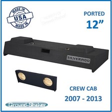 Chevy Silverado Crew Cab 2007-2013 12" Dual Ported Sub Box Subwoofer Enclosure