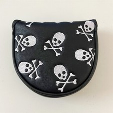 Black Mallet Head Covers Headcover Skull Putter Cover Magnetic Golf Club Cover