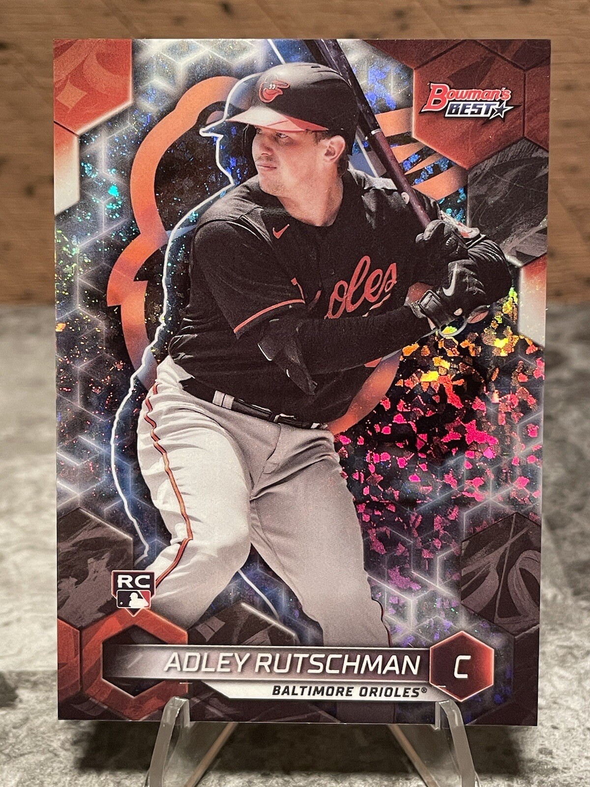 2023 Bowman’s Best Adley Rutschman Mini Diamond RC 61/299 Baltimore Orioles 