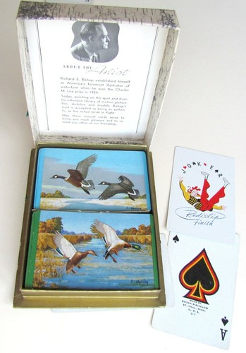 VINTAGE PLAYING CARDS DOUBLE DECK illustrated by RICHARD BISHOP - DUCKS - Picture 2 of 2