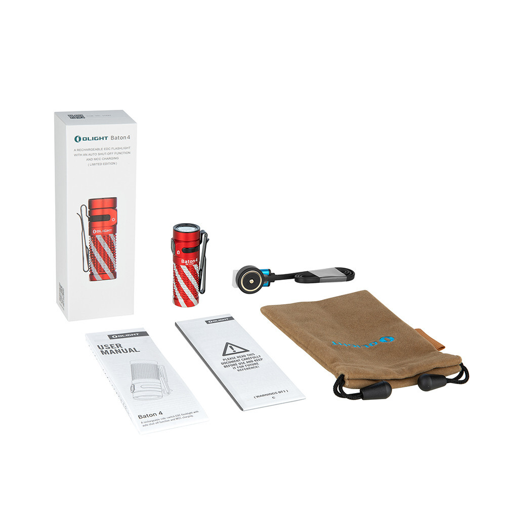 Olight Baton 4 Candy Cane 1300 Lu Rechargeable Flashlight Olight Baton 4 Candy Cane 1300 Lu Rechargeable Flashlight