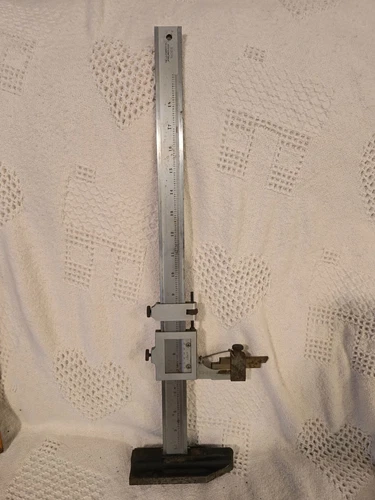 Starrett C454 Height Gage 18 Inch With Cast Iron Base