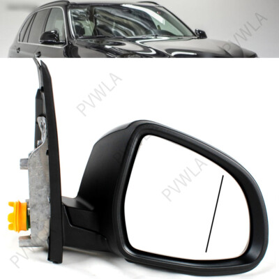 For BMW X5 F15 2014-2017 Right Side Black Heated Blind Line Turn Light Mirror