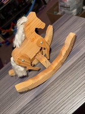 Vintage Handmade Toy Rocking Horse 10.5in x 9in x 3.5in with Moving Legs