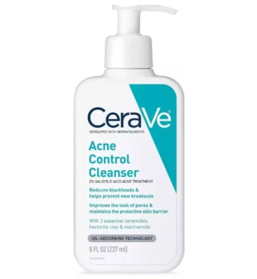 Cerave Acne Control Cleanser 2% Salicylic Acid Acne Treatment 237ml