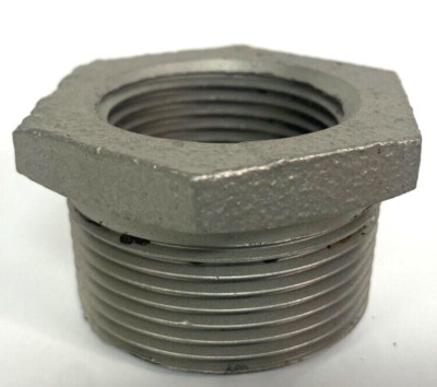 PIPE FITTING HEX BUSHING STAINLESS STEEL UNKNOWN BRAND THREAD SIZE 11-1/2