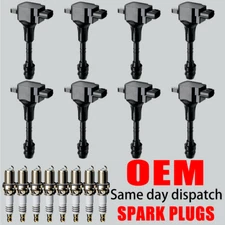 8X OEM Ignition Coil & 8X Iridium Spark Plugs for Nissan Armada TITAN 5.6L UF510