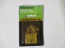 Vintage master Padlock 55-D NOS keys working WROUGHT STEEL MADE IN USA