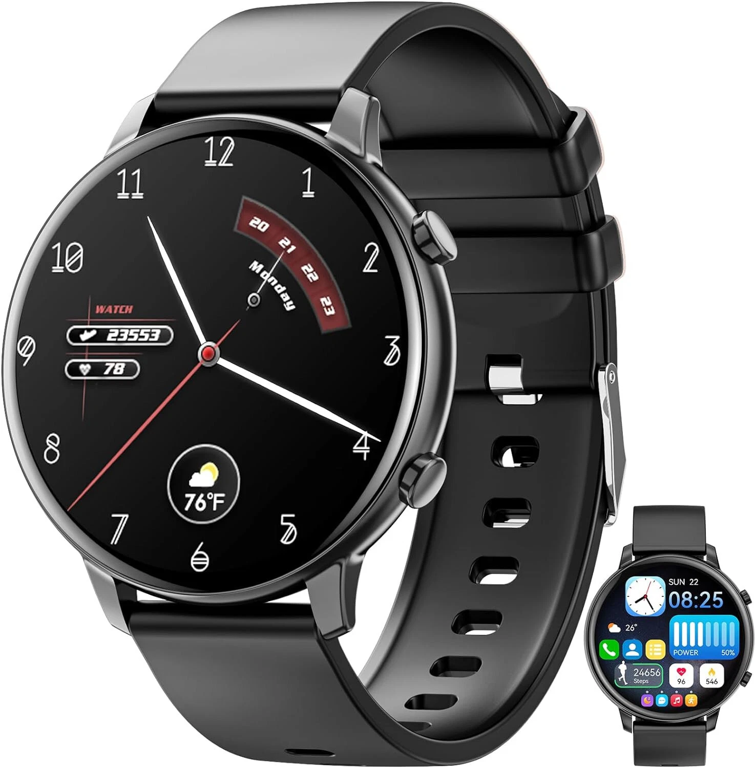 Smartwatch Men's Phone Function Wristwatch Sport Watch for iPhone Samsung Huawei