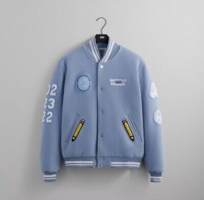 KITH x Invisible Friends M - Wool Bomber Jacket, Light Blue KITH x Invisible Friends M - Wool Bomber Jacket, Light Blue