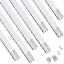 8 pk U shape Channel frosted cover for LED strip light under cabinet
