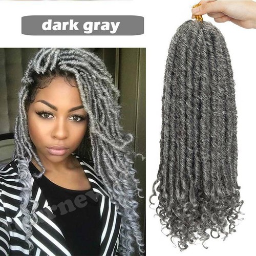 Crochet Goddess Faux Locs Dreadlock Afro Braids Hair Extension Curly Ends Wavy - Picture 20 of 22