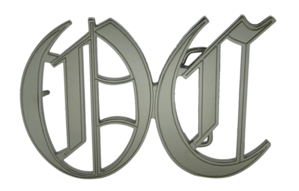 Iniciales estilo inglés antiguo Los Ángeles Nueva York Las Vegas EE. UU. Hebilla de cinturón para hombre Foto 3 de 4