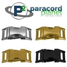 Paracord Planet ¾ Inch Metal Buckles | Contoured Side Release Buckle | All-Metal