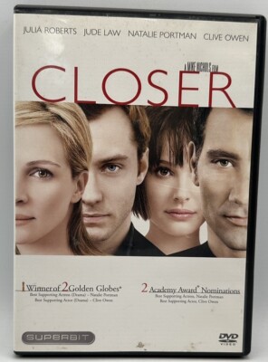 Closer DVD Superbit Julia Roberts Jude Law Clive Owen Free Shipping 2005