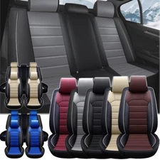 For Kia Forte Car Seat Covers Leather 5 Seat Full Set Front Rear Protectors Pad