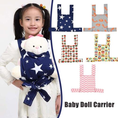 Baby Doll Carrier Sling Toy Kid Children Cartoon Toddler G3C5 Front Back S4N8 - Afbeelding 1 van 21